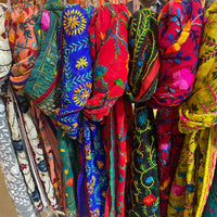 Hand Embroidered Phulkari Scarf or Sarong