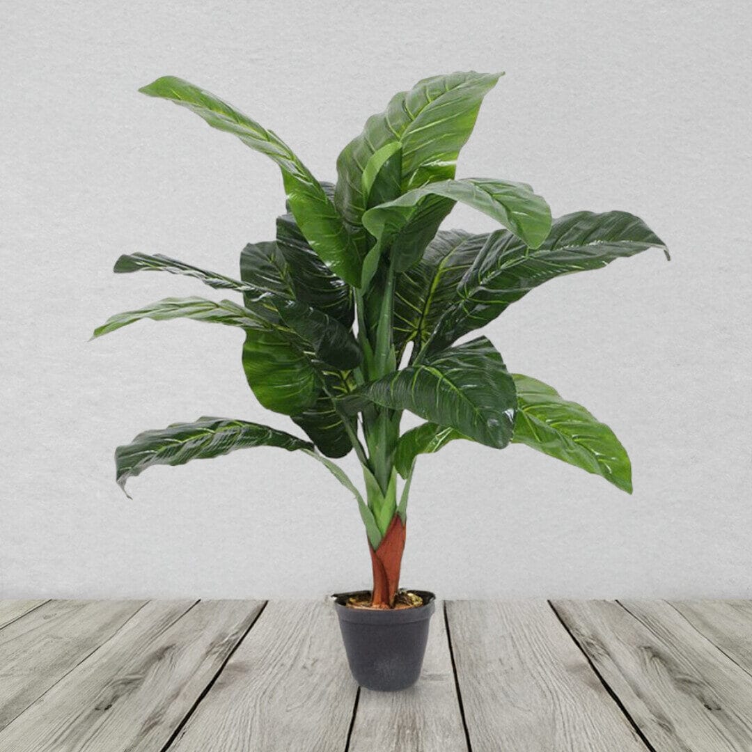 large faux elephant ear plant Artificial Elephant Ear Colocasia Plant – The Black Farmer