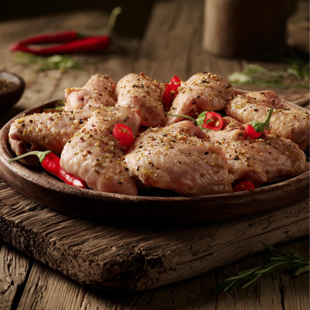 Free Range Chicken Wings - Various Flavours (500g)