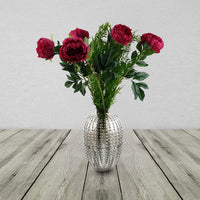 80cm Bubble Vase Artificial Peony Flowers