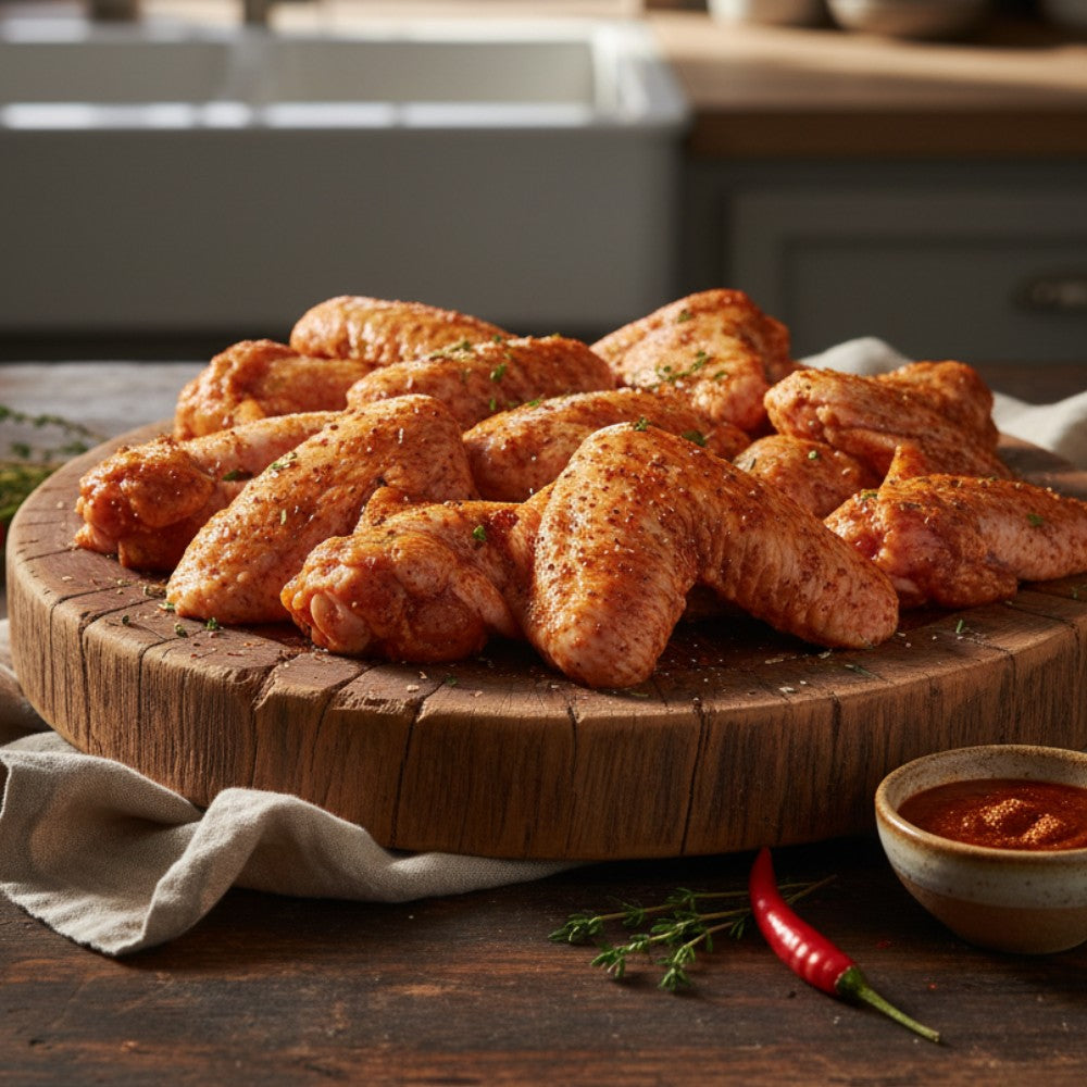 Free Range Chicken Wings - Various Flavours (500g)