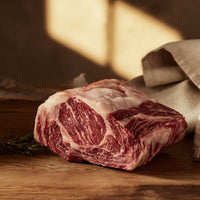 Premium Boneless Rib of Beef (2kg) – aged British beef roasting joint from The Black Farmer, richly marbled and ideal for festive or Sunday roasts