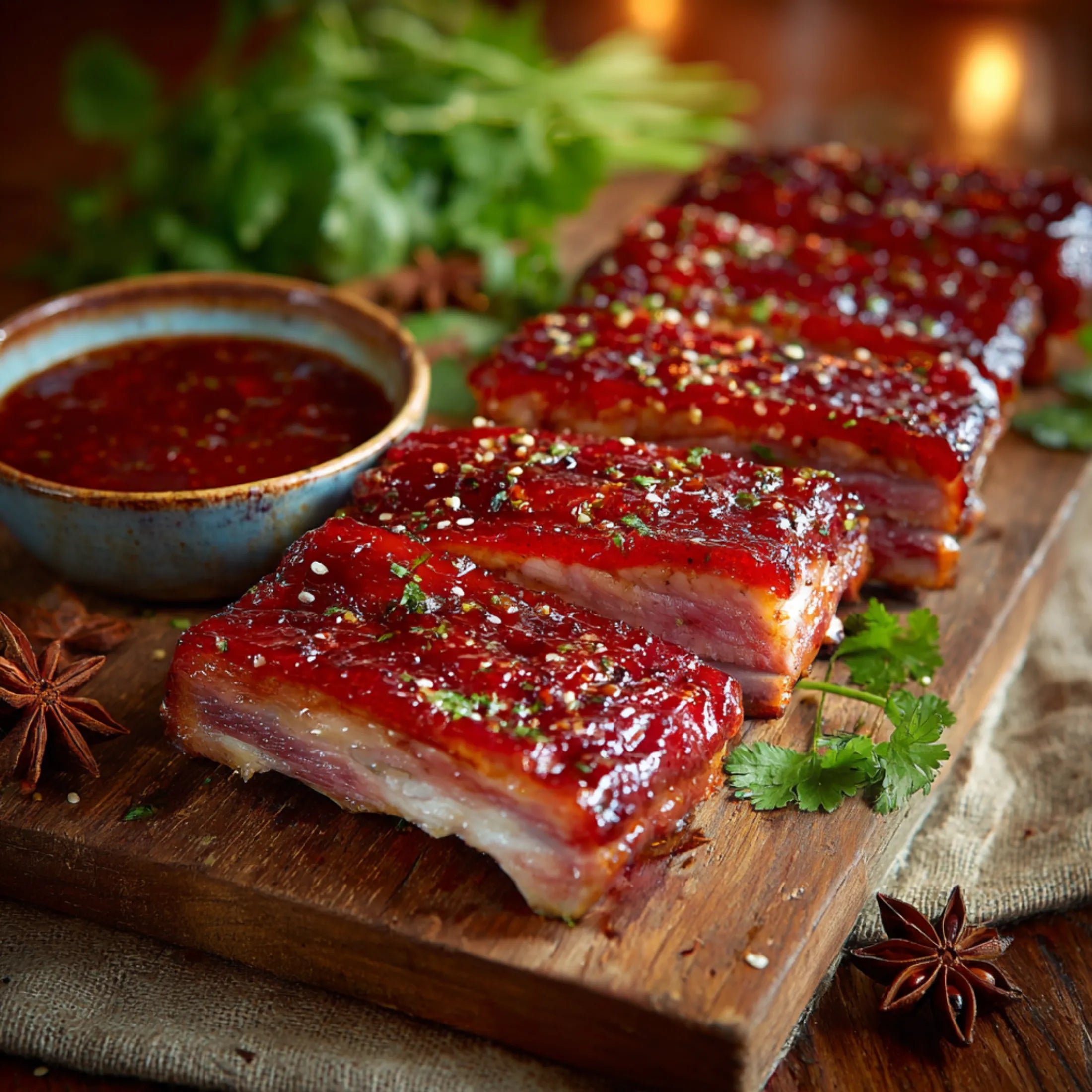Pork Ribs, Chinese Char Siu Glazed, Extra Meaty (500g)