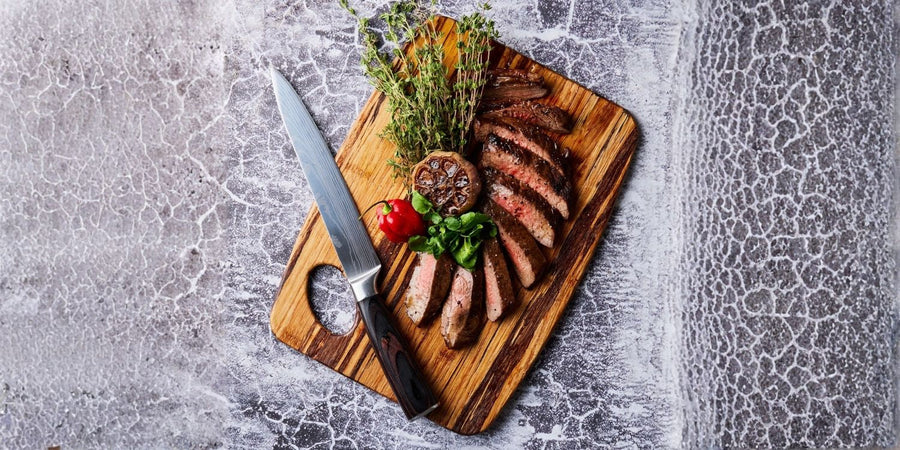 Pan-fried rump steak cooked to perfection using British beef, served simply to highlight texture and flavour