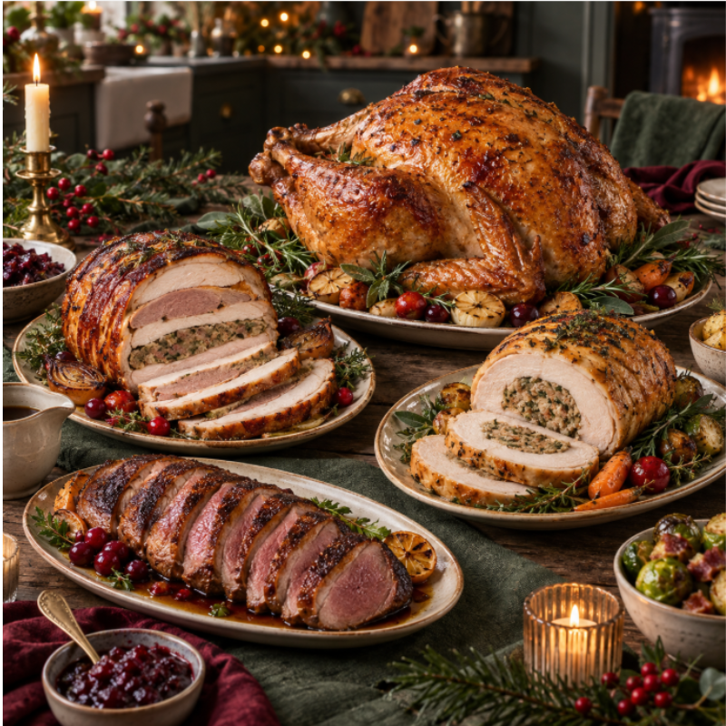 Turkey and festive poultry