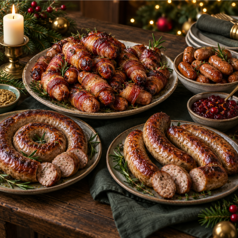 Pigs in blankets and sausages