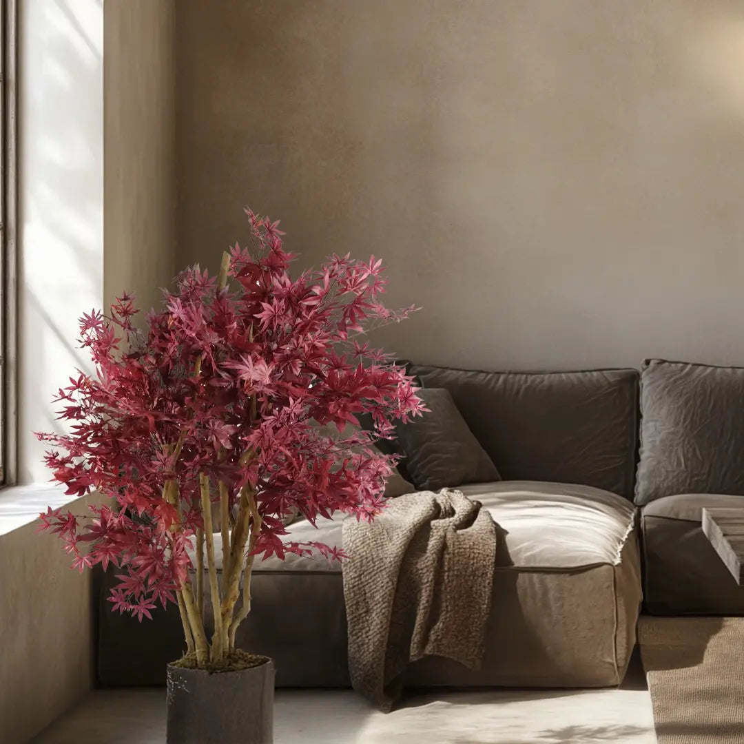120cm Artificial Red Maple Tree