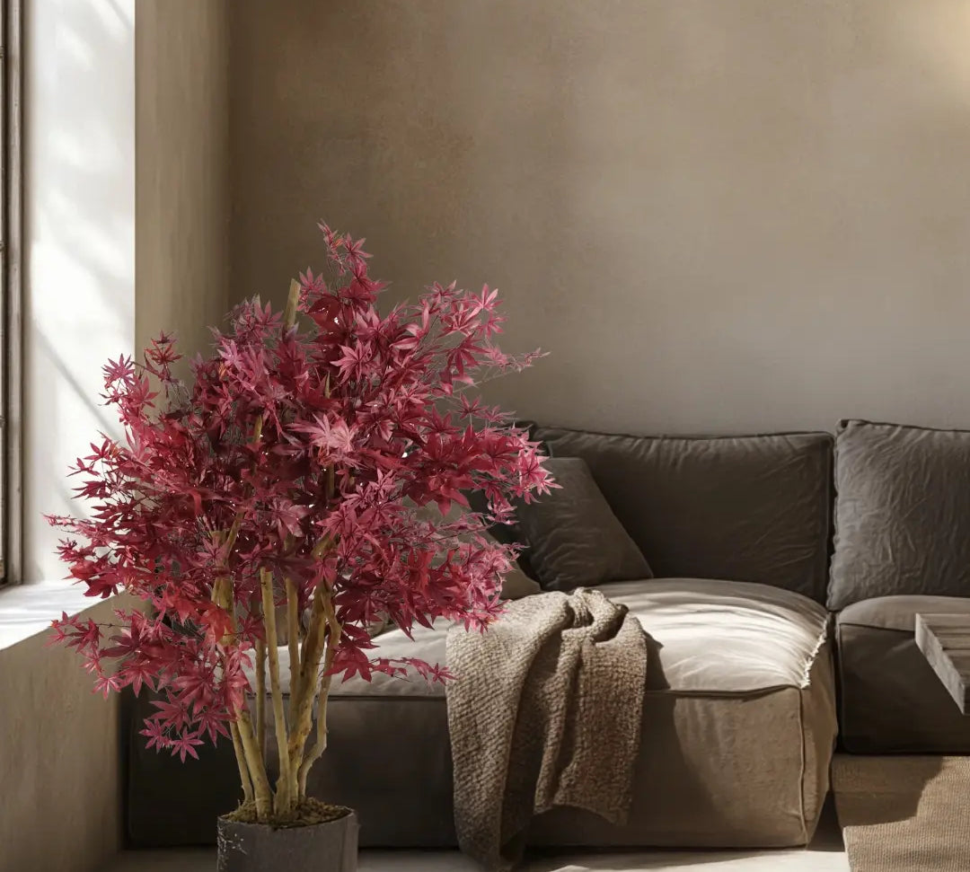 120cm Artificial Red Maple Tree