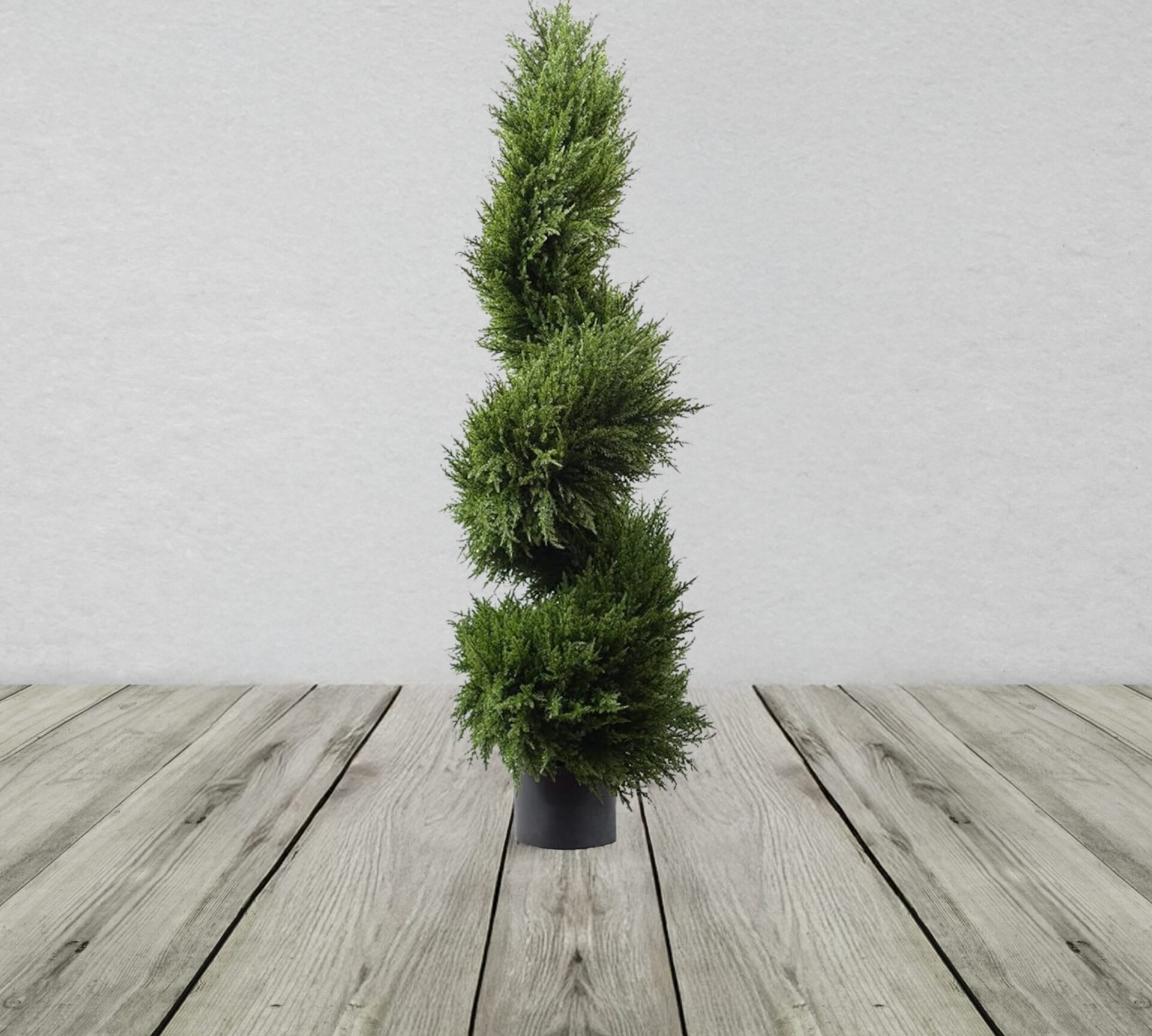 120cm Premium Artificial Spiral Cypress With Pot Leaf