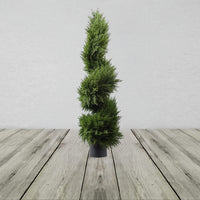120cm Premium Artificial Spiral Cypress With Pot Leaf