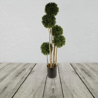 120cm Uv Resistant Balls Topiary 480 Leaves Natural Trunk