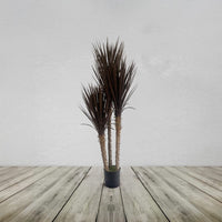 155cm Artificial Yukka Tree Plant Spiky UV Resistant Outdoor Tree Triple Dark Red _ Brown