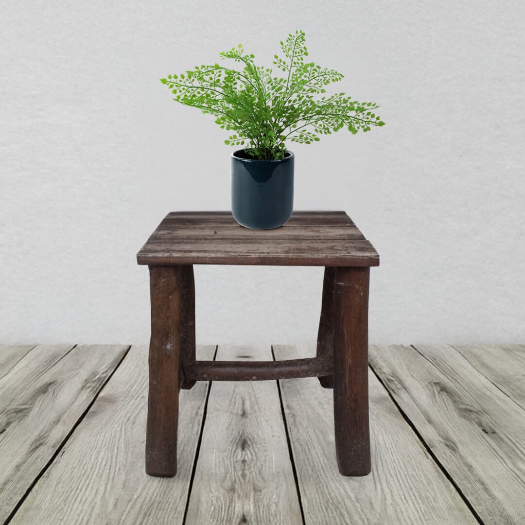 15cm Dark Teal Green Blue Ceramic Planter With Feet