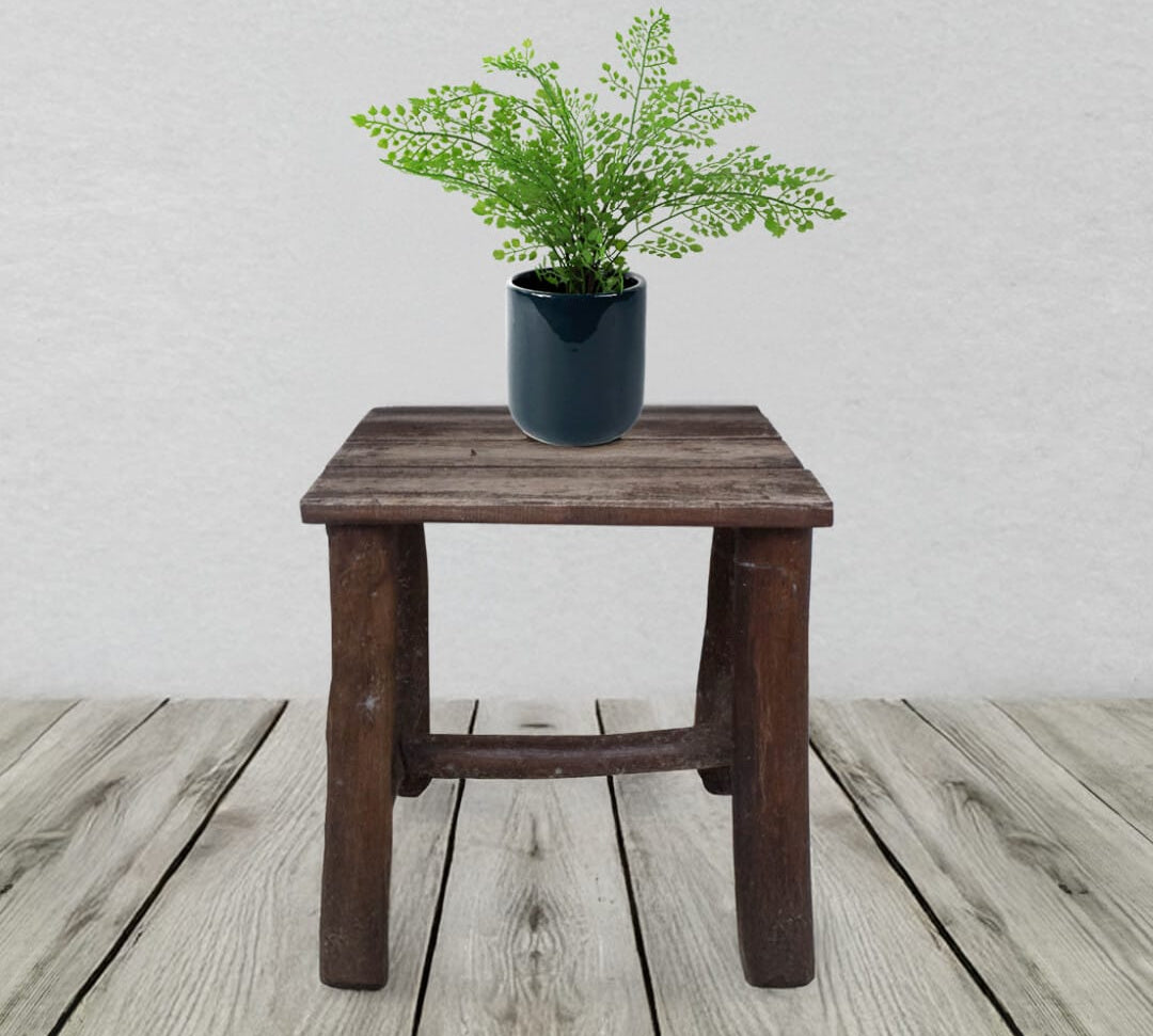 15cm Dark Teal Green Blue Ceramic Planter With Feet
