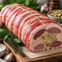 3 Bird Roast - Free Range Duck, Pheasant & Partridge - Bacon Topped & Stuffed