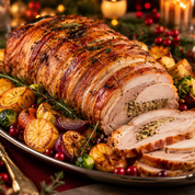 4 Bird Roast - Turkey, Goose, Chicken & Duck - Bacon Topped & Stuffed