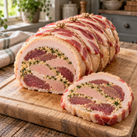4 Bird Roast - Turkey, Goose, Chicken & Duck - Free Range - Bacon Topped & Stuffed