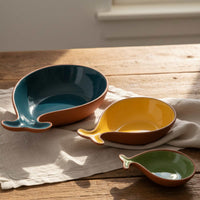 Sintra Glazed Terracotta Fish Tapas Dishes Set of 3