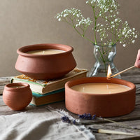 Coconut Scented 3-Wick Terracotta Candle | Alok