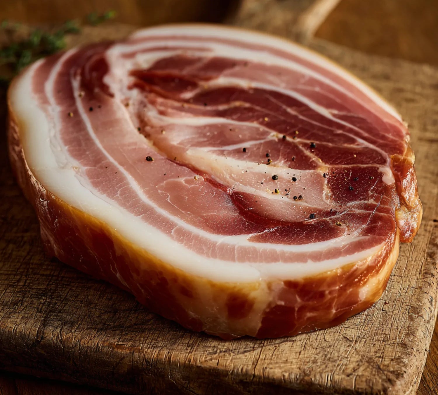 Rind On Smoked Middle Bacon from The Black Farmer – British pork, 300g pack, naturally smoked over beechwood.