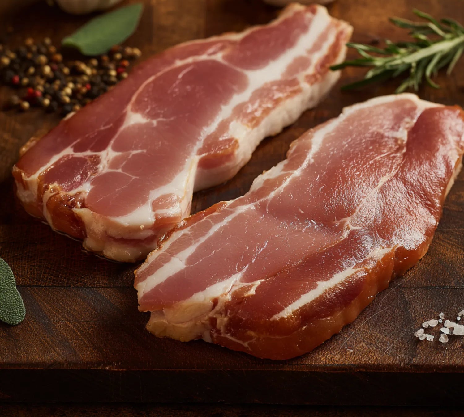 The Black Farmer Bacon Rindless Unsmoked Middle 300g pack – premium British pork bacon available to buy online.