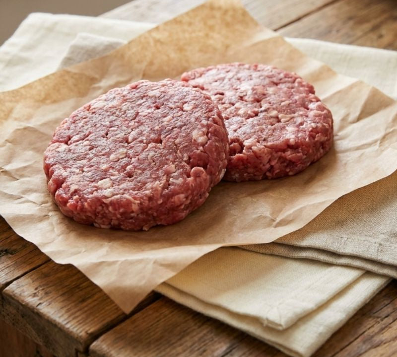 171 g) from The Black Farmer – free‑range British beef patties ready for grill or pan‐fry