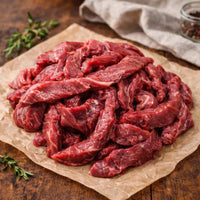 Beef Stir Fry Strips – premium British grass-fed beef cut for quick cooking.