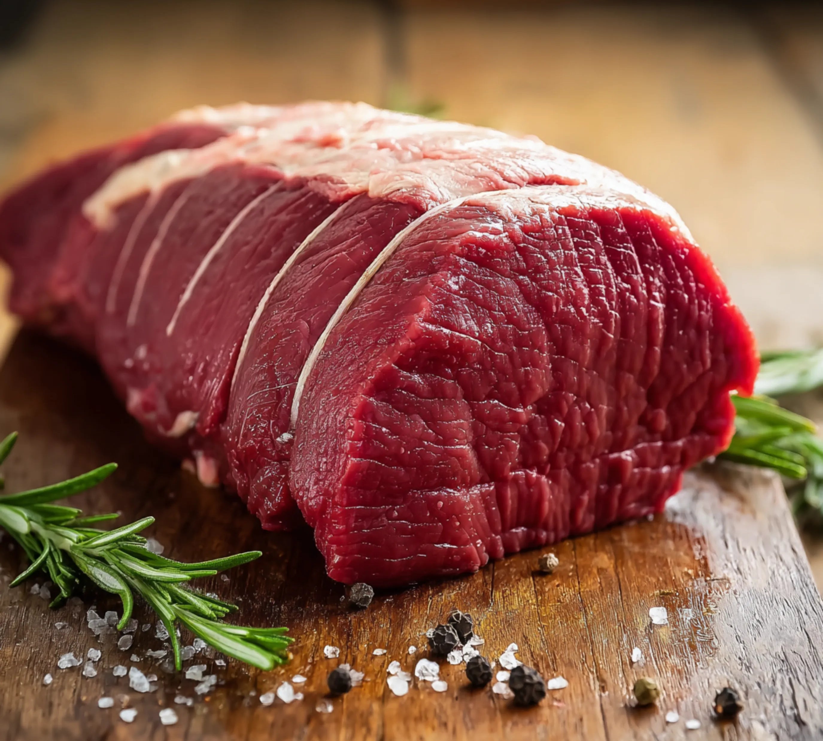 Rolled Beef Topside Joint – grass-fed British cut for roasting, slow-cooking, or sandwiches from The Black Farme
