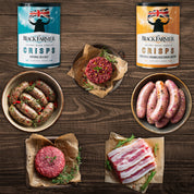 BBQ Meat & Snack Box – Sausages, Burgers, Bacon & Crisps (GF)