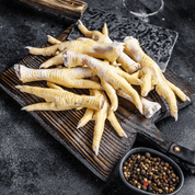 Pack of 1 kg British chicken feet – cleaned and ready for cooking by The Black Farmer