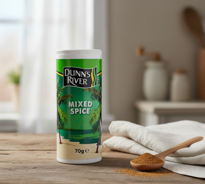 Dunns River Mixed Spice 70g Caribbean seasoning in jar for meat, fish, vegetables, and stews