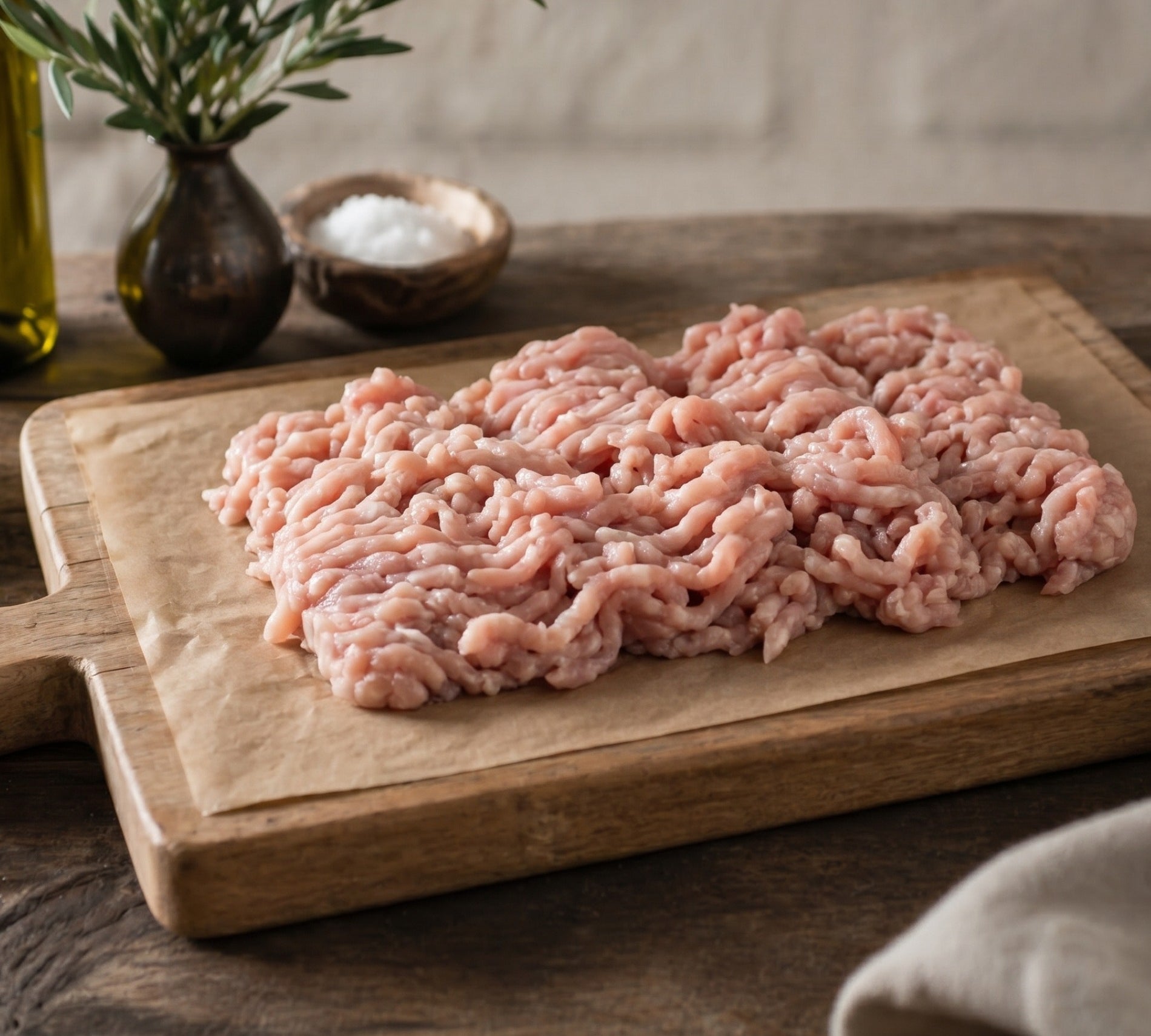 Free Range Chicken Mince in recyclable tray — lean British poultry from The Black Farmer