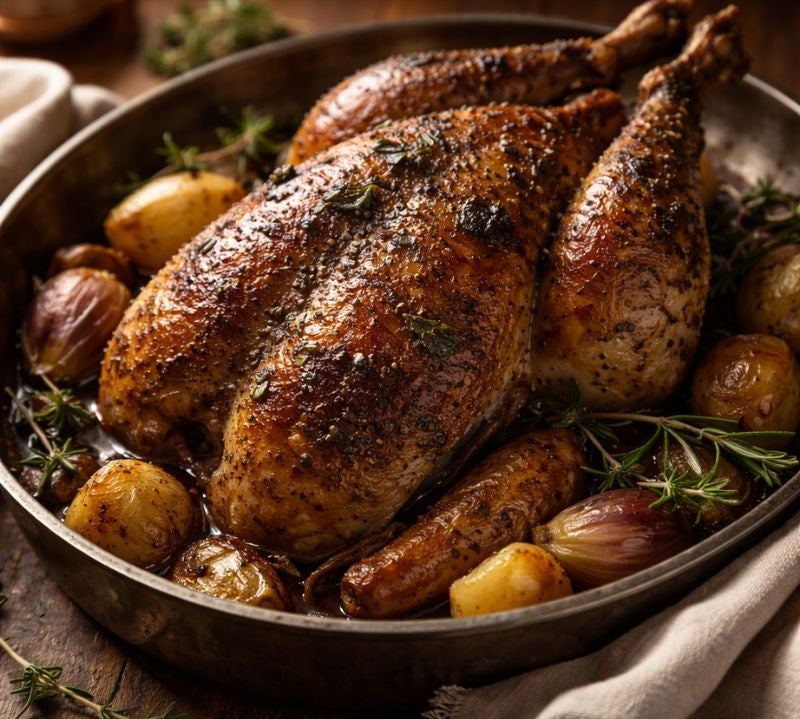 cooked guinea fowl whole