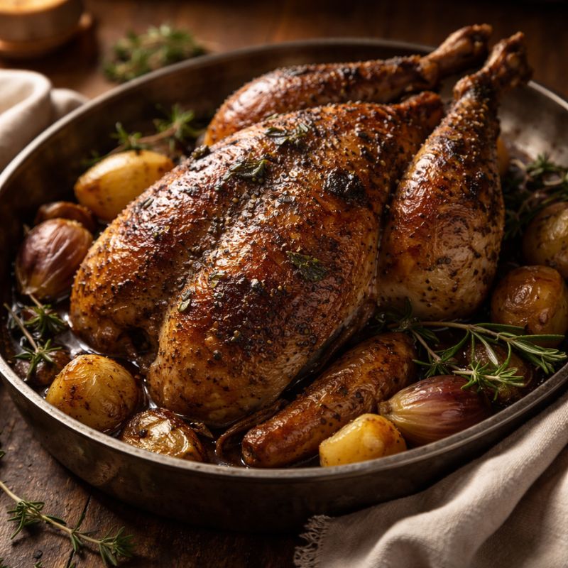 cooked guinea fowl whole