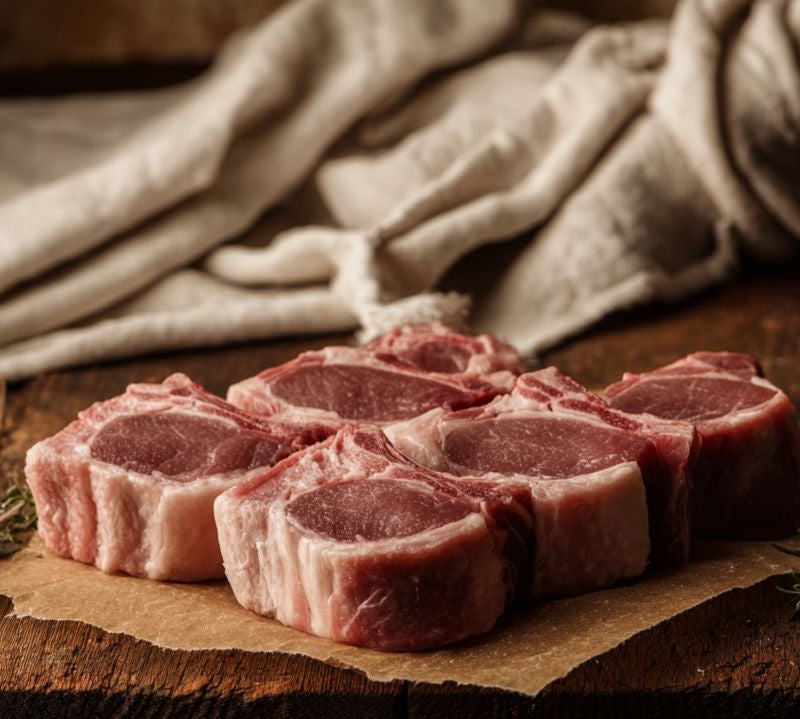 Lamb Loin Chops — premium British lamb cut, perfect for grilling, pan-searing, or roasting.