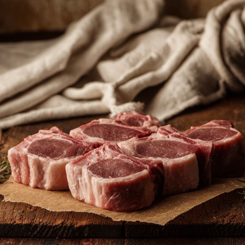Lamb Loin Chops — premium British lamb cut, perfect for grilling, pan-searing, or roasting.