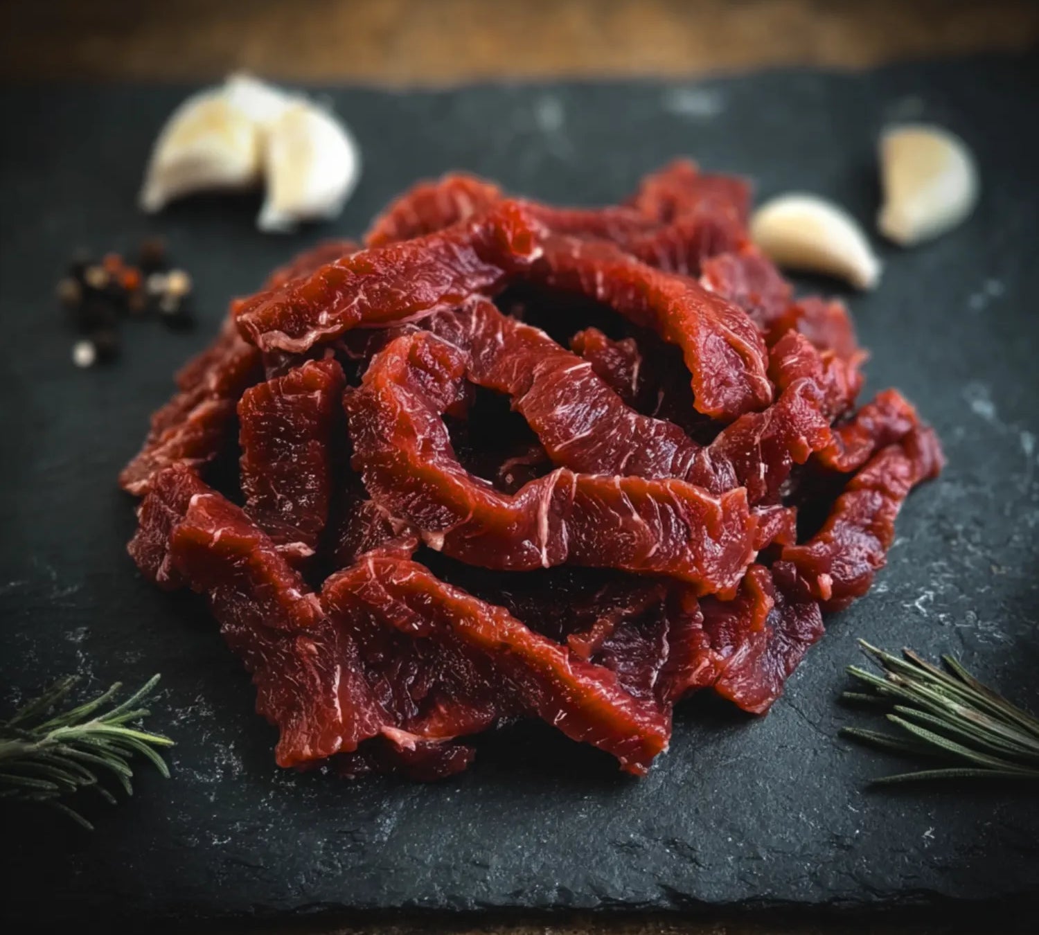 Fresh British lamb stir fry strips from The Black Farmer, lean leg cuts ideal for quick high-protein meals.