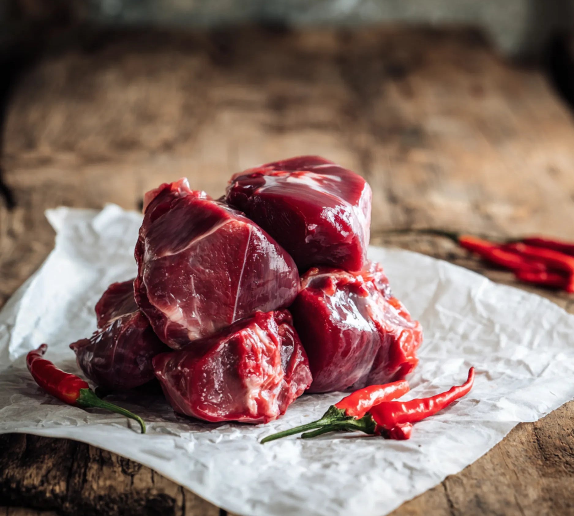 Raw British lamb heart, vacuum-packed, rich in flavour and ideal for slow cooking from The Black Farmer.