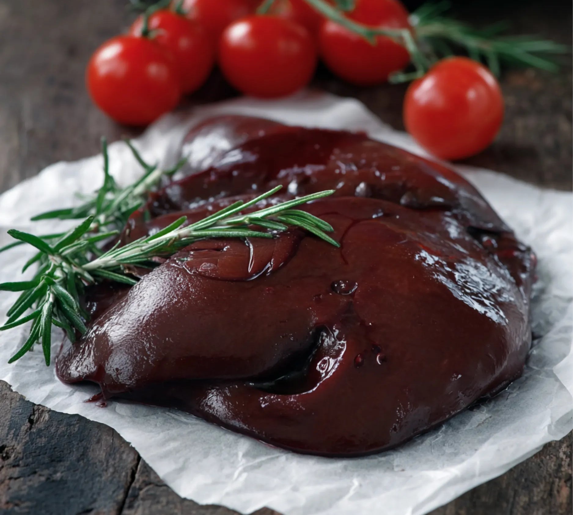Pack of British lamb liver by The Black Farmer – rich, deep-red organ cut ready for cooking