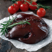 Pack of British lamb liver by The Black Farmer – rich, deep-red organ cut ready for cooking