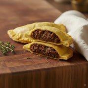 2 x Authentic Caribbean Patties, (180g each) – Choice of Chicken, Jerk, Lamb, Saltfish & Vegetable