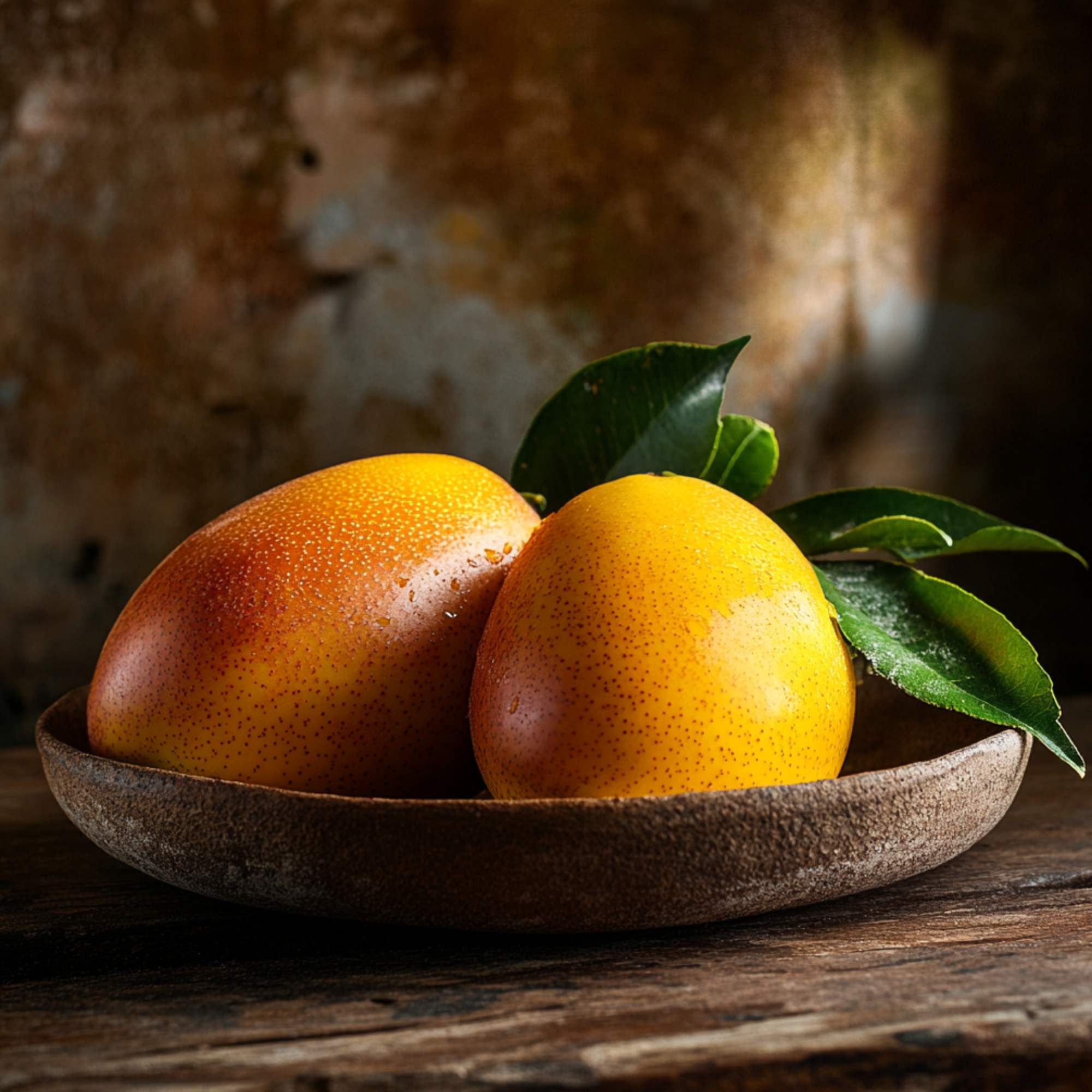 Fresh Caribbean mango with smooth skin, ripe and ready to eat, photographed for UK fresh fruit delivery