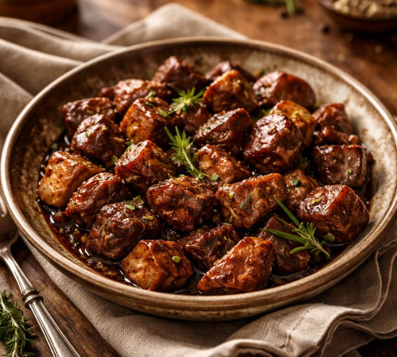 cooked mixed game diced