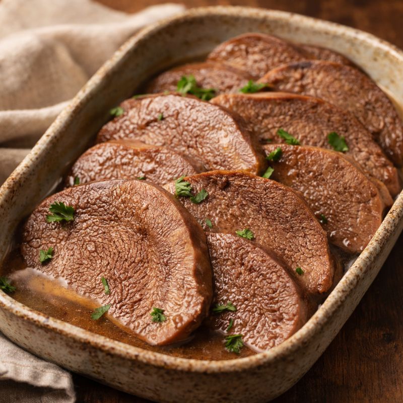 cooked ox tongue