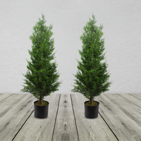 Pair of Artificial Cypress Trees