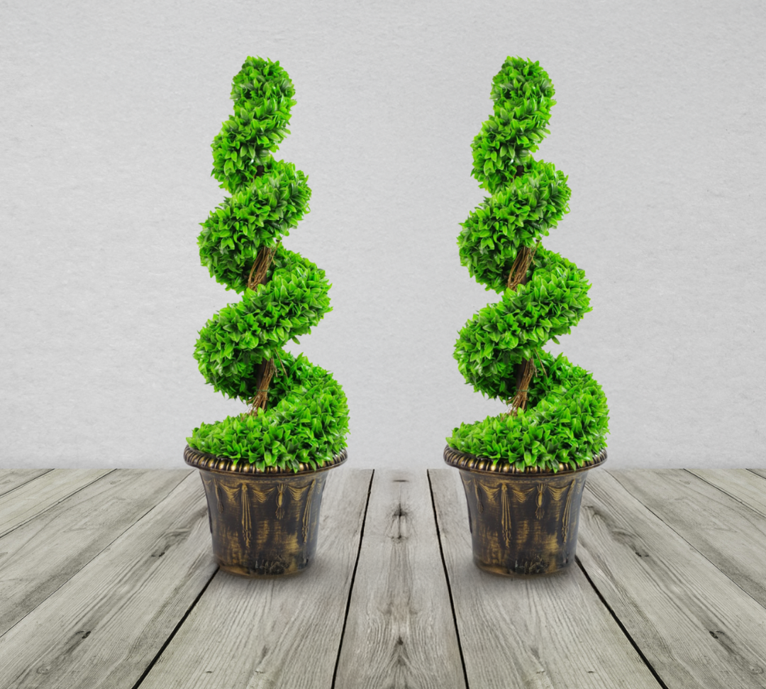 PairofSpiralLeafTopiaryTreeswithDecorativePlanters.png