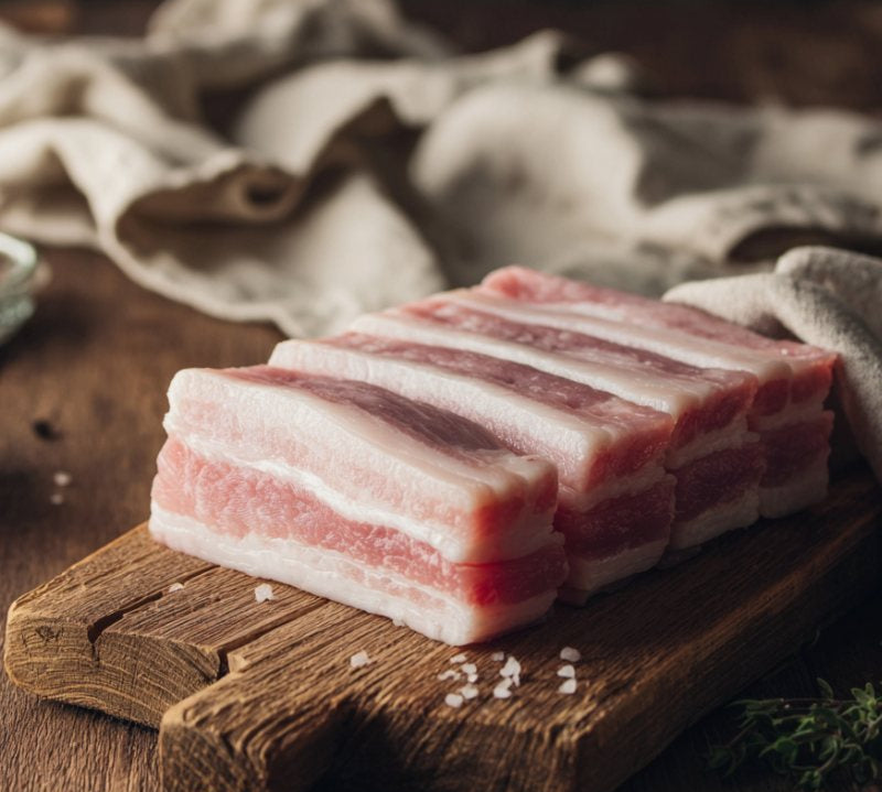 British pork belly slices – premium free-range pork for roasting, grilling or BBQ – The Black Farmer.