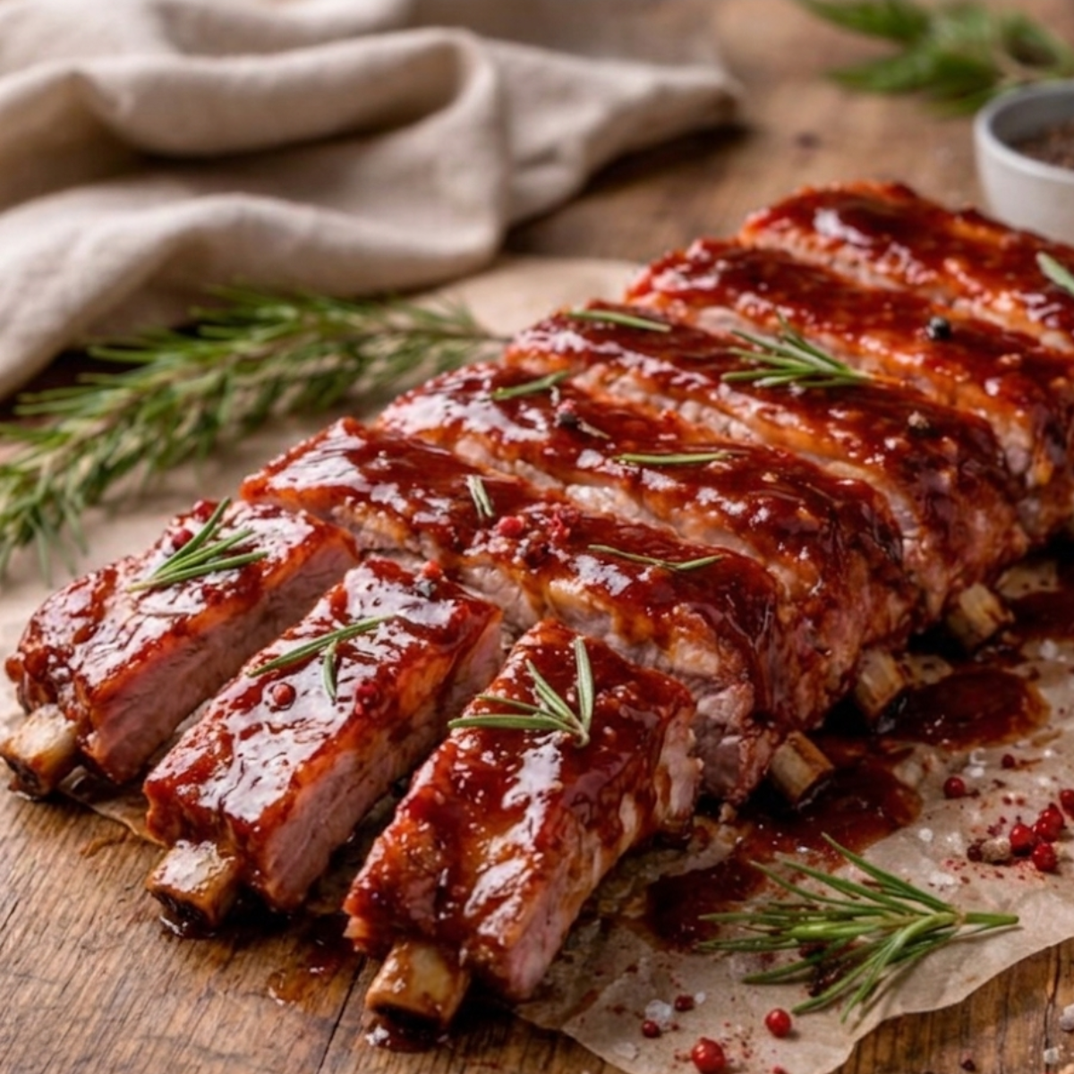 Pork Ribs, Sticky BBQ, Extra Meaty (500g)