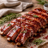 Pork Ribs, Sticky BBQ, Extra Meaty (500g)