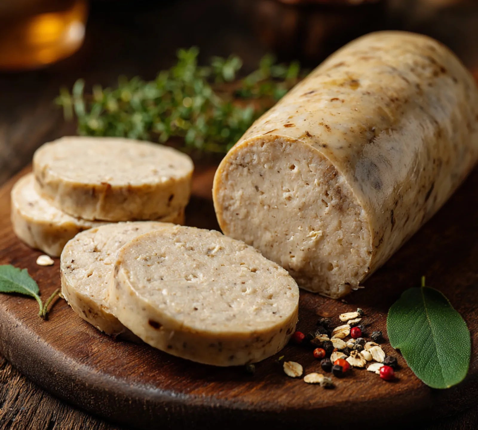 Traditional pork white pudding sausage – buy white pudding online from The Black Farmer